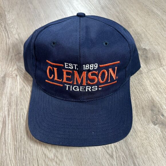 The Game Other - Vintage Clemson Tigers Hat Snapback College The Game Blue Split Bar Cap